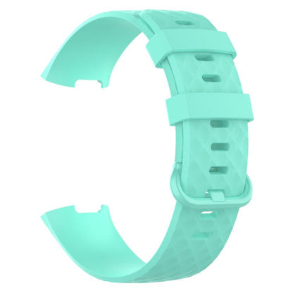 xDfind 18mm Silver Color Buckle TPU Wrist Strap Watch Band for Fitbit Charge 4 / Charge 4 SE / Charge 3 / Charge 3 SE, Size: S(Green) by xDfind