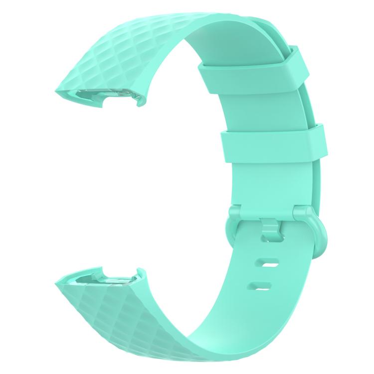xDfind 18mm Silver Color Buckle TPU Wrist Strap Watch Band for Fitbit Charge 4 / Charge 4 SE / Charge 3 / Charge 3 SE, Size: S(Green) by xDfind
