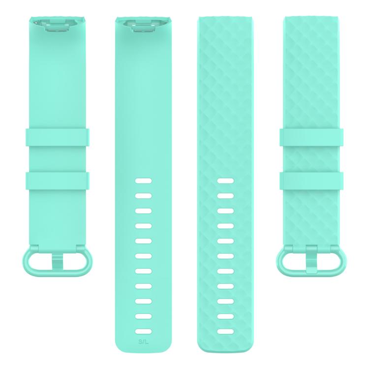 xDfind 18mm Silver Color Buckle TPU Wrist Strap Watch Band for Fitbit Charge 4 / Charge 4 SE / Charge 3 / Charge 3 SE, Size: S(Green) by xDfind