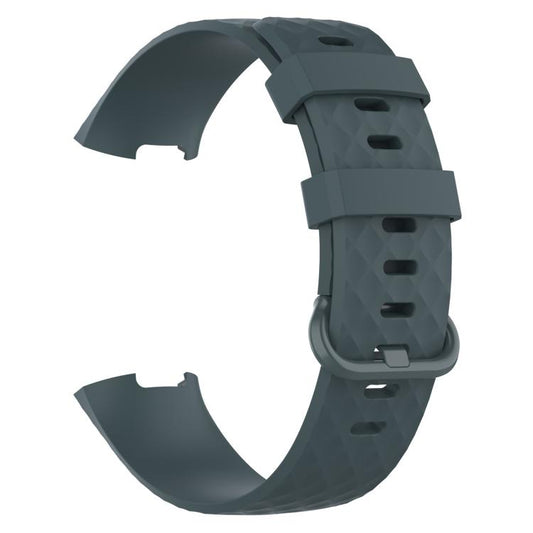 xDfind 18mm Silver Color Buckle TPU Wrist Strap Watch Band for Fitbit Charge 4 / Charge 4 SE / Charge 3 / Charge 3 SE, Size: S(Rock Teal) by xDfind