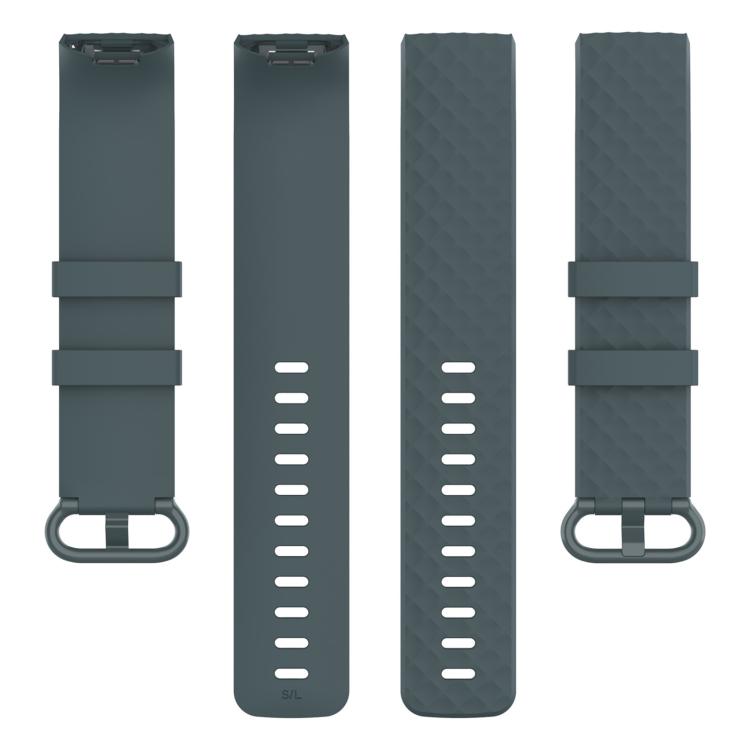 xDfind 18mm Silver Color Buckle TPU Wrist Strap Watch Band for Fitbit Charge 4 / Charge 4 SE / Charge 3 / Charge 3 SE, Size: S(Rock Teal) by xDfind