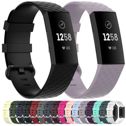xDfind 18mm Silver Color Buckle TPU Wrist Strap Watch Band for Fitbit Charge 4 / Charge 4 SE / Charge 3 / Charge 3 SE, Size: S(Rose Red) - Watch Bands by xDfind | Online Shopping UK | buy2fix