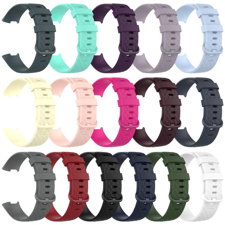 xDfind 18mm Silver Color Buckle TPU Wrist Strap Watch Band for Fitbit Charge 4 / Charge 4 SE / Charge 3 / Charge 3 SE, Size: S(Light Yellow) by xDfind