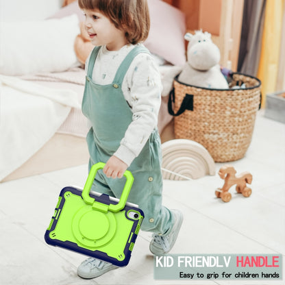For iPad mini 2024 / mini 6 Silicone + PC Bracelet Holder Tablet Case(Navy Blue + Yellow Green) - iPad mini 6 Cases by buy2fix | Online Shopping UK | buy2fix