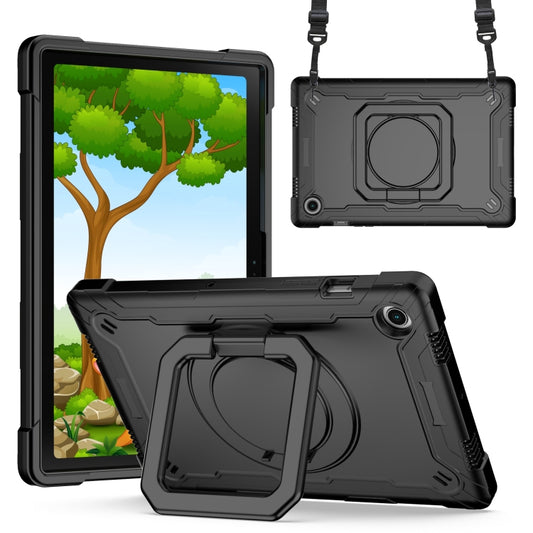 For Samsung Galaxy Tab A8 10.5 2021 Silicone + PC Bracelet Holder Tablet Case(Black) - Other Galaxy Tab PC by buy2fix | Online Shopping UK | buy2fix