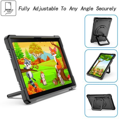 For Samsung Galaxy Tab A8 10.5 2021 Silicone + PC Bracelet Holder Tablet Case(Black) - Other Galaxy Tab PC by buy2fix | Online Shopping UK | buy2fix
