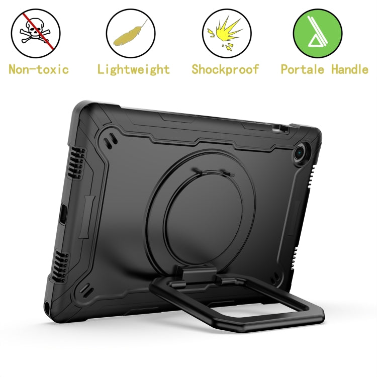 For Samsung Galaxy Tab A8 10.5 2021 Silicone + PC Bracelet Holder Tablet Case(Black) - Other Galaxy Tab PC by buy2fix | Online Shopping UK | buy2fix