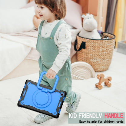 For Samsung Galaxy Tab A8 10.5 2021 Silicone + PC Bracelet Holder Tablet Case(Black + Blue) - Other Galaxy Tab PC by buy2fix | Online Shopping UK | buy2fix