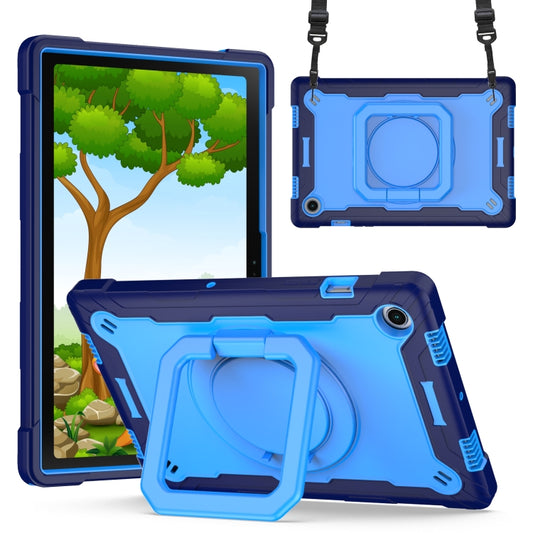 For Samsung Galaxy Tab A8 10.5 2021 Silicone + PC Bracelet Holder Tablet Case(Navy Blue + Blue) - Other Galaxy Tab PC by buy2fix | Online Shopping UK | buy2fix