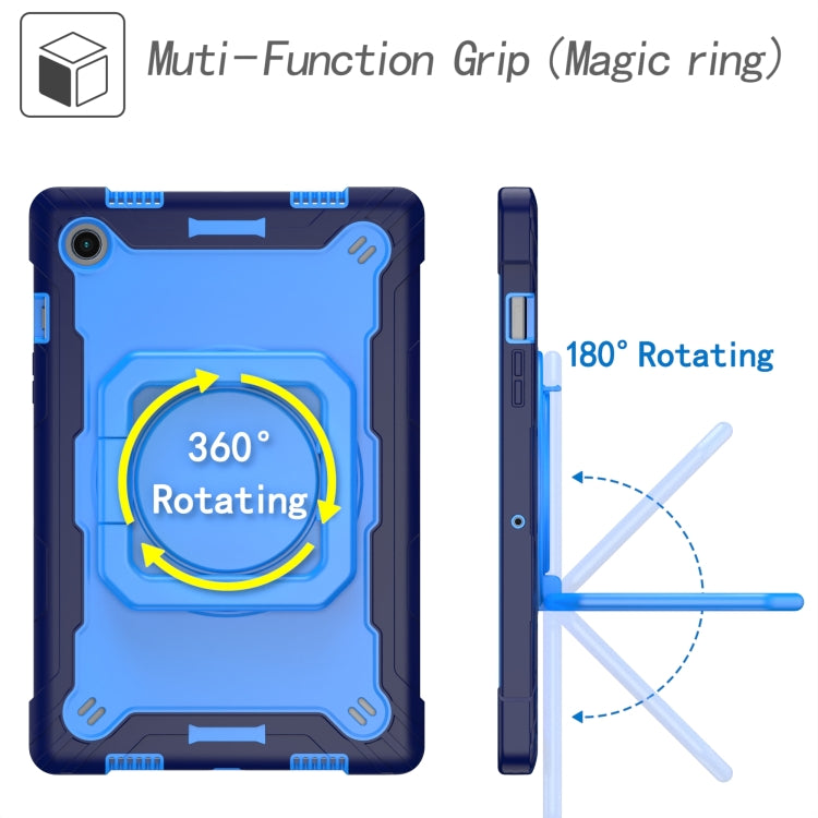 For Samsung Galaxy Tab A8 10.5 2021 Silicone + PC Bracelet Holder Tablet Case(Navy Blue + Blue) - Other Galaxy Tab PC by buy2fix | Online Shopping UK | buy2fix