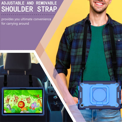 For Samsung Galaxy Tab A8 10.5 2021 Silicone + PC Bracelet Holder Tablet Case(Navy Blue + Blue) - Other Galaxy Tab PC by buy2fix | Online Shopping UK | buy2fix