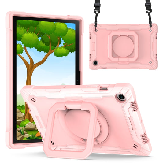 For Samsung Galaxy Tab A8 10.5 2021 Silicone + PC Bracelet Holder Tablet Case(Rose Gold) - Other Galaxy Tab PC by buy2fix | Online Shopping UK | buy2fix
