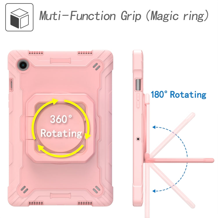For Samsung Galaxy Tab A8 10.5 2021 Silicone + PC Bracelet Holder Tablet Case(Rose Gold) - Other Galaxy Tab PC by buy2fix | Online Shopping UK | buy2fix