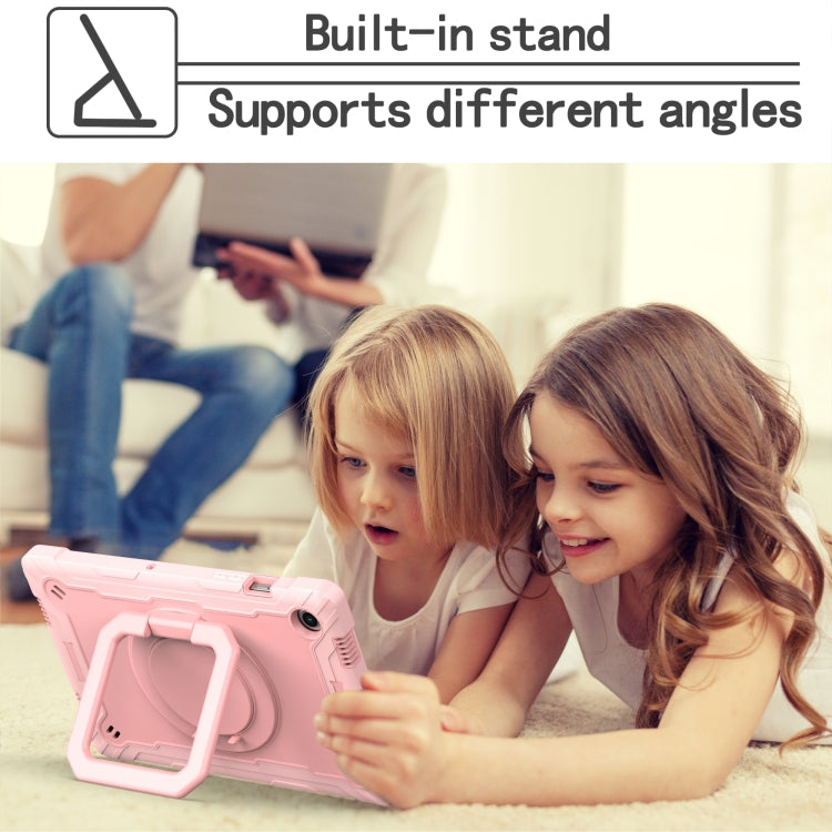 For Samsung Galaxy Tab A8 10.5 2021 Silicone + PC Bracelet Holder Tablet Case(Rose Gold) - Other Galaxy Tab PC by buy2fix | Online Shopping UK | buy2fix