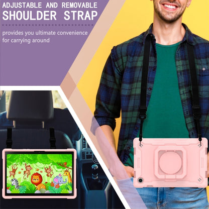For Samsung Galaxy Tab A8 10.5 2021 Silicone + PC Bracelet Holder Tablet Case(Rose Gold) - Other Galaxy Tab PC by buy2fix | Online Shopping UK | buy2fix