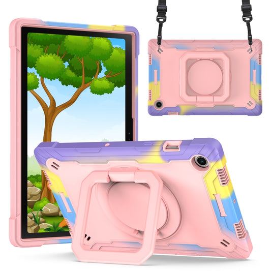 For Samsung Galaxy Tab A8 10.5 2021 Silicone + PC Bracelet Holder Tablet Case(Bright Rose Gold) - Other Galaxy Tab PC by buy2fix | Online Shopping UK | buy2fix