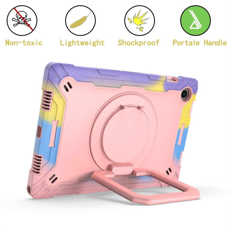 For Samsung Galaxy Tab A8 10.5 2021 Silicone + PC Bracelet Holder Tablet Case(Bright Rose Gold) - Other Galaxy Tab PC by buy2fix | Online Shopping UK | buy2fix