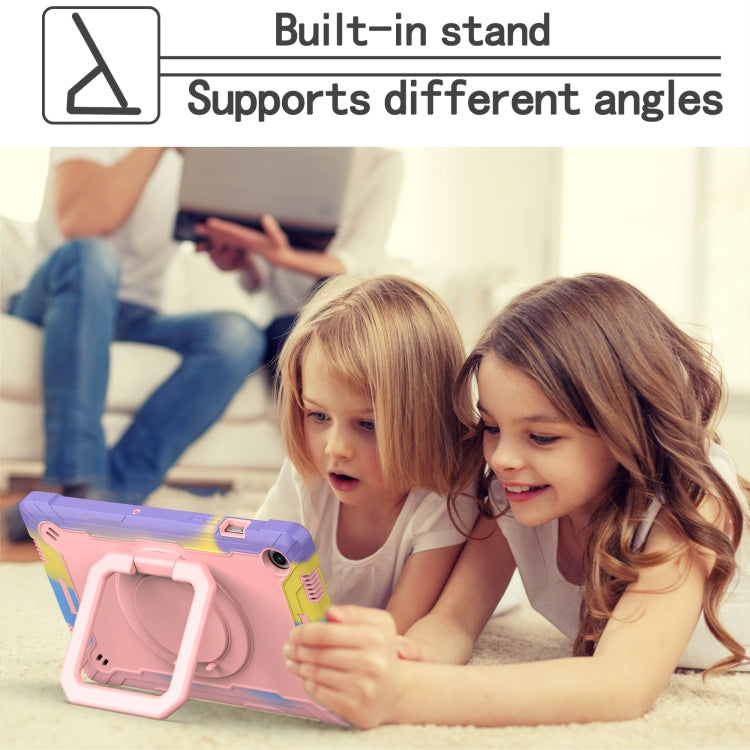 For Samsung Galaxy Tab A8 10.5 2021 Silicone + PC Bracelet Holder Tablet Case(Bright Rose Gold) - Other Galaxy Tab PC by buy2fix | Online Shopping UK | buy2fix