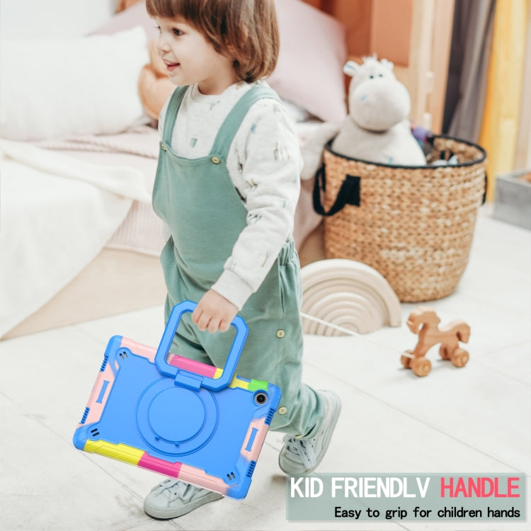 For Samsung Galaxy Tab A8 10.5 2021 Silicone + PC Bracelet Holder Tablet Case(Camouflage + Blue) - Other Galaxy Tab PC by buy2fix | Online Shopping UK | buy2fix