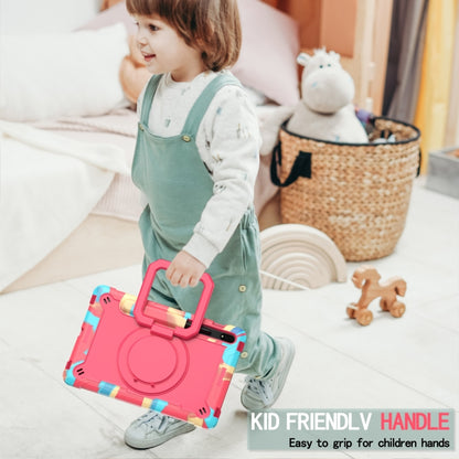 For Samsung Galaxy Tab S7 / S8 Silicone + PC Bracelet Holder Tablet Case(Camouflage + Rose Red) - Galaxy Tab S8 Cases by buy2fix | Online Shopping UK | buy2fix