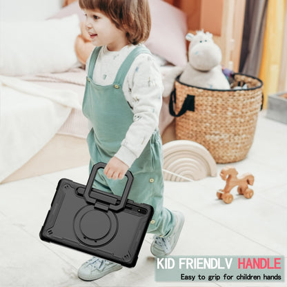 For Samsung Galaxy Tab S7 / S8 Silicone + PC Bracelet Holder Tablet Case(Black) - Galaxy Tab S8 Cases by buy2fix | Online Shopping UK | buy2fix