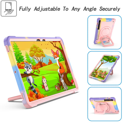 For Samsung Galaxy Tab S7 / S8 Silicone + PC Bracelet Holder Tablet Case(Bright Rose Gold) - Galaxy Tab S8 Cases by buy2fix | Online Shopping UK | buy2fix