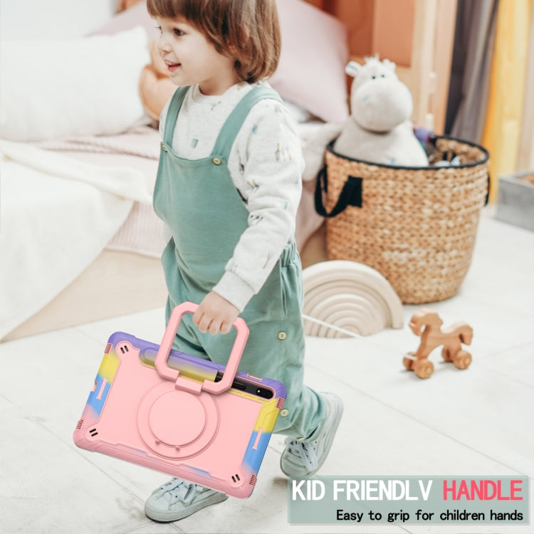 For Samsung Galaxy Tab S7 / S8 Silicone + PC Bracelet Holder Tablet Case(Bright Rose Gold) - Galaxy Tab S8 Cases by buy2fix | Online Shopping UK | buy2fix
