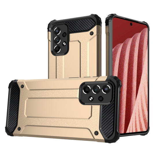 For Samsung Galaxy A73 2022 Magic Armor TPU + PC Combination Phone Case(Gold)