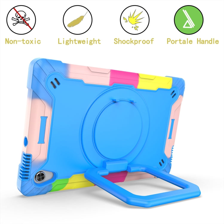 For Lenovo Tab M10 HD 2nd Gen Silicone + PC Bracelet Holder Tablet Case(Camouflage + Blue) - Lenovo by buy2fix | Online Shopping UK | buy2fix