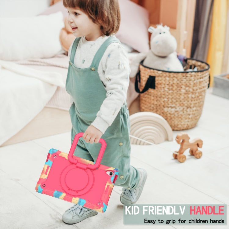 For Lenovo Tab M10 HD 2nd Gen Silicone + PC Bracelet Holder Tablet Case(Camouflage + Rose Red) - Lenovo by buy2fix | Online Shopping UK | buy2fix