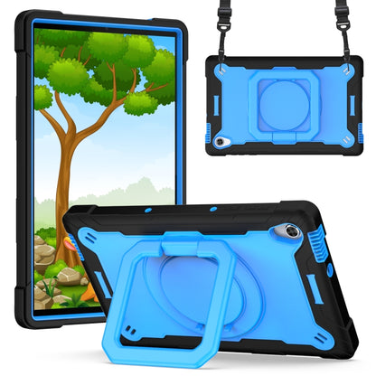 For Lenovo Tab M10 HD 2nd Gen Silicone + PC Bracelet Holder Tablet Case(Black + Blue) - Lenovo by buy2fix | Online Shopping UK | buy2fix