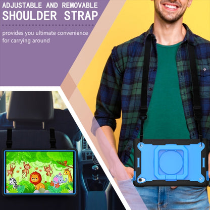 For Lenovo Tab M10 HD 2nd Gen Silicone + PC Bracelet Holder Tablet Case(Black + Blue) - Lenovo by buy2fix | Online Shopping UK | buy2fix