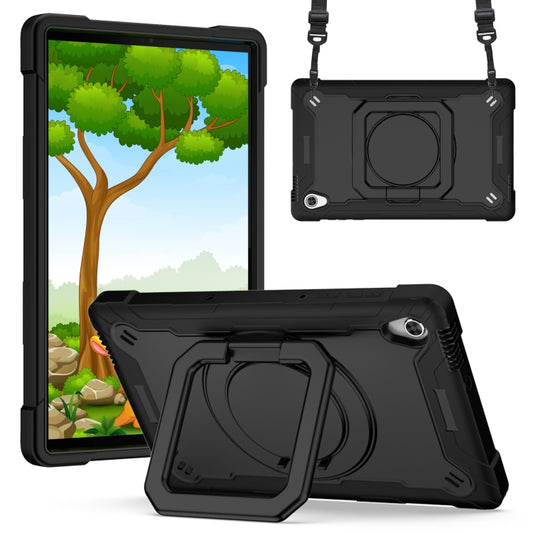 For Lenovo Tab M10 HD 2nd Gen Silicone + PC Bracelet Holder Tablet Case(Black) - Lenovo by buy2fix | Online Shopping UK | buy2fix