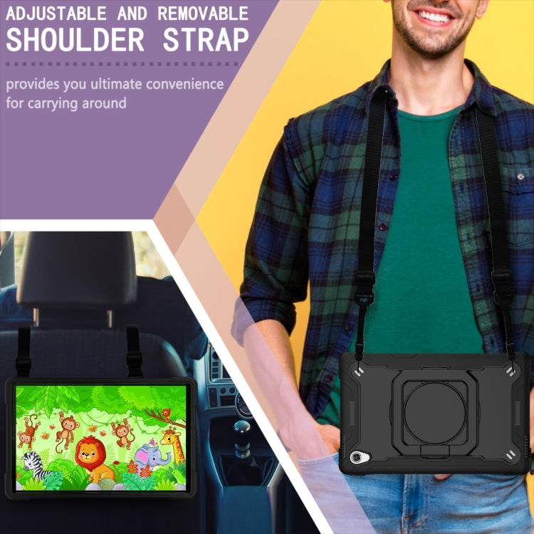 For Lenovo Tab M10 HD 2nd Gen Silicone + PC Bracelet Holder Tablet Case(Black) - Lenovo by buy2fix | Online Shopping UK | buy2fix
