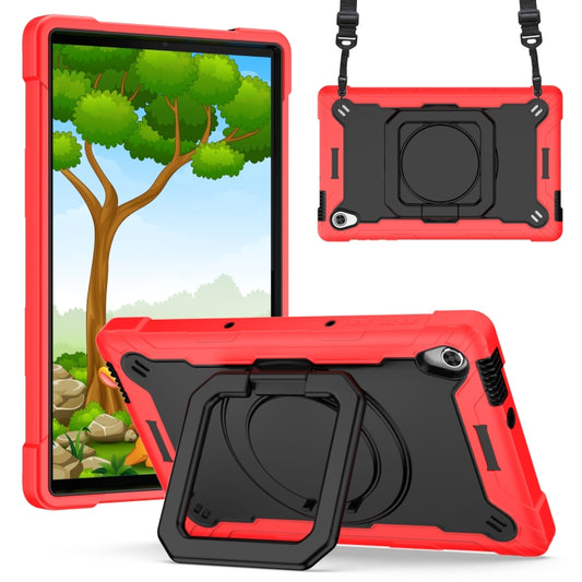 For Lenovo Tab M10 HD 2nd Gen Silicone + PC Bracelet Holder Tablet Case(Red + Black) - Lenovo by buy2fix | Online Shopping UK | buy2fix