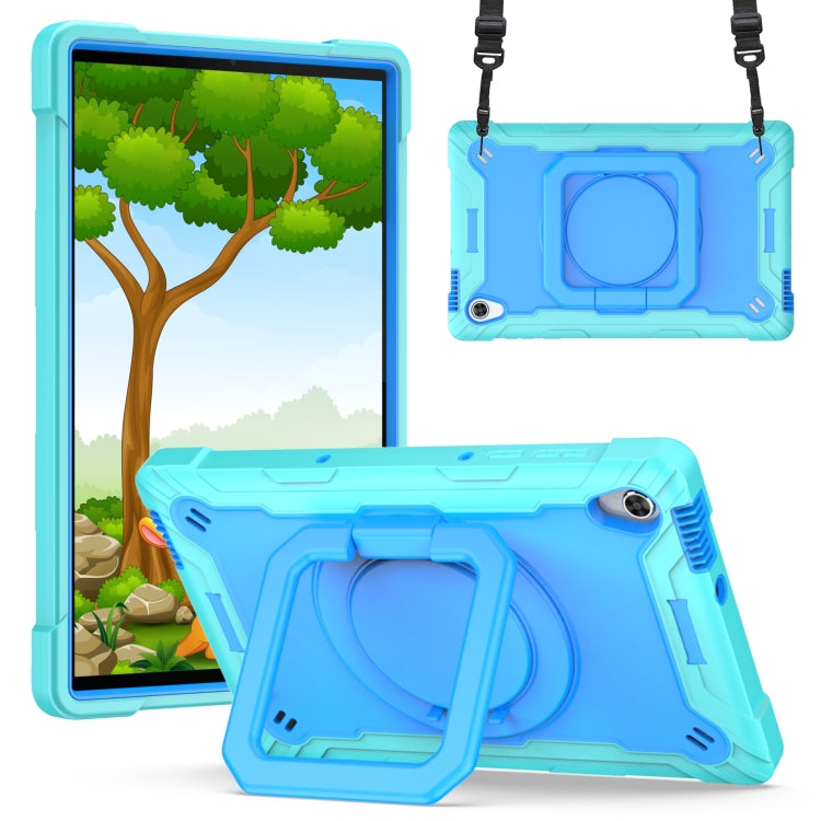 For Lenovo Tab M10 HD 2nd Gen Silicone + PC Bracelet Holder Tablet Case(Mint Green + Blue) - Lenovo by buy2fix | Online Shopping UK | buy2fix