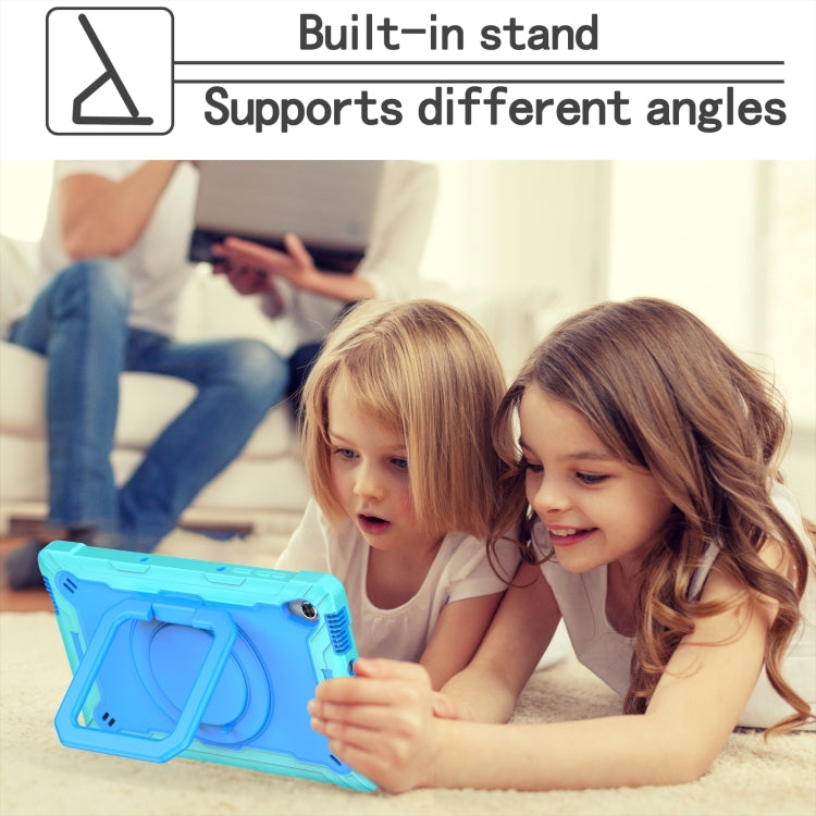 For Lenovo Tab M10 HD 2nd Gen Silicone + PC Bracelet Holder Tablet Case(Mint Green + Blue) - Lenovo by buy2fix | Online Shopping UK | buy2fix