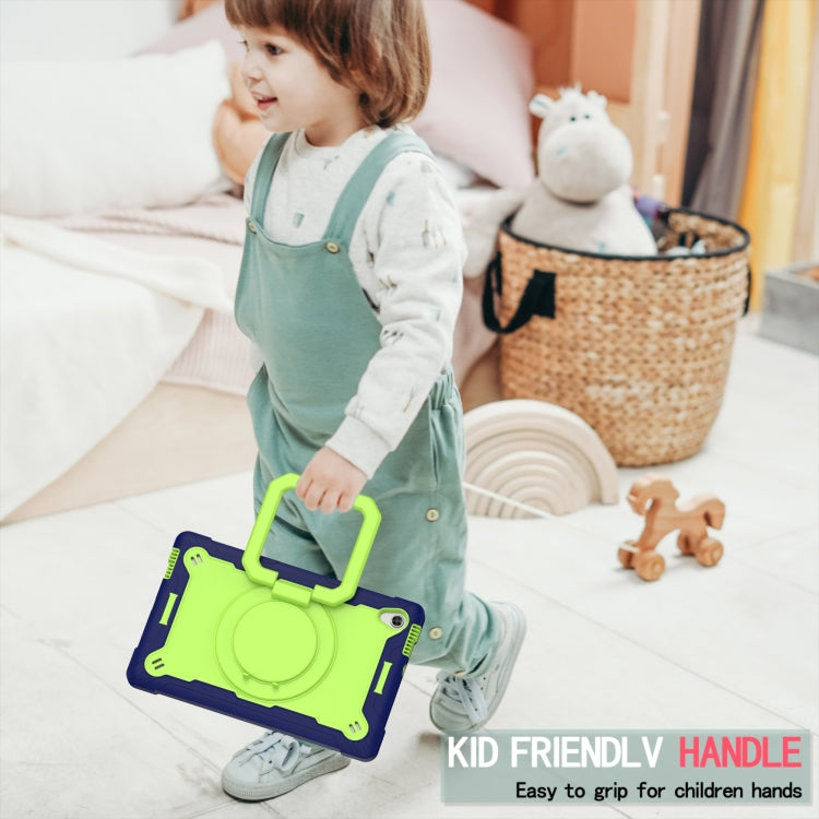 For Lenovo Tab M10 HD 2nd Gen Silicone + PC Bracelet Holder Tablet Case(Navy Blue + Yellow Green) - Lenovo by buy2fix | Online Shopping UK | buy2fix