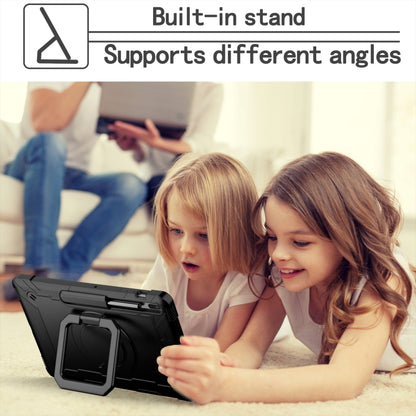For Samsung Galaxy Tab S7+ / S8+ / S7 FE Silicone + PC Bracelet Holder Tablet Case(Black) - Galaxy Tab S8+ Cases by buy2fix | Online Shopping UK | buy2fix