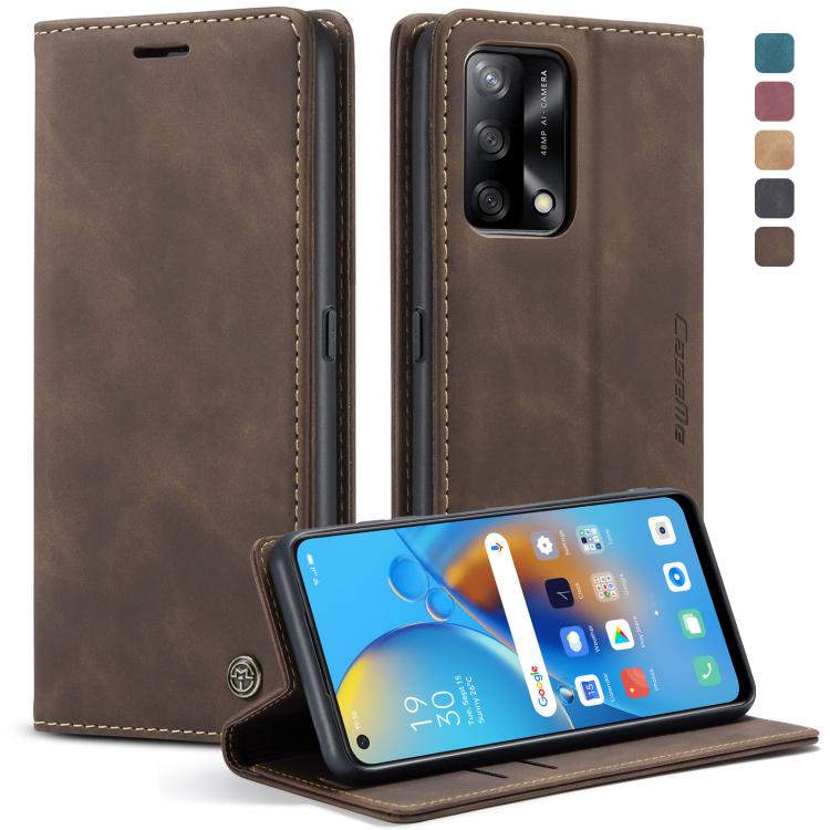 CaseMe 013 Multifunctional Horizontal Flip Leather Phone Case For OPPO F19/F19S/A74 4G/A95 4G/Reno6 Lite 4G Global(Coffee) - OPPO Cases by CaseMe | Online Shopping UK | buy2fix