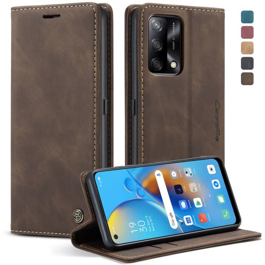 CaseMe 013 Multifunctional Horizontal Flip Leather Phone Case For OPPO F19/F19S/A74 4G/A95 4G/Reno6 Lite 4G Global(Coffee) - OPPO Cases by CaseMe | Online Shopping UK | buy2fix
