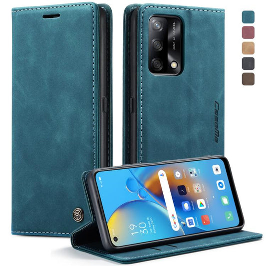 CaseMe 013 Multifunctional Horizontal Flip Leather Phone Case For OPPO F19/F19S/A74 4G/A95 4G/Reno6 Lite 4G Global(Blue) - OPPO Cases by CaseMe | Online Shopping UK | buy2fix