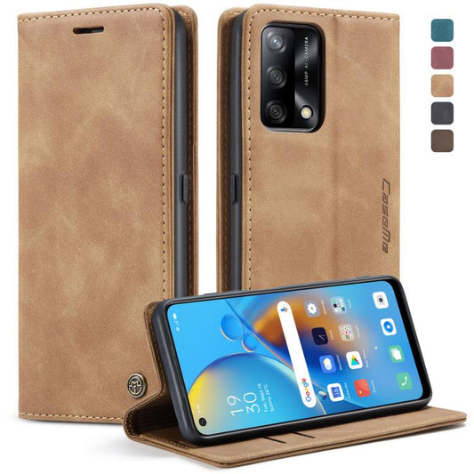 CaseMe 013 Multifunctional Horizontal Flip Leather Phone Case For OPPO F19/F19S/A74 4G/A95 4G/Reno6 Lite 4G Global(Brown) - OPPO Cases by CaseMe | Online Shopping UK | buy2fix