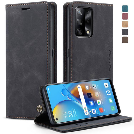 CaseMe 013 Multifunctional Horizontal Flip Leather Phone Case For OPPO F19/F19S/A74 4G/A95 4G/Reno6 Lite 4G Global(Black) - OPPO Cases by CaseMe | Online Shopping UK | buy2fix