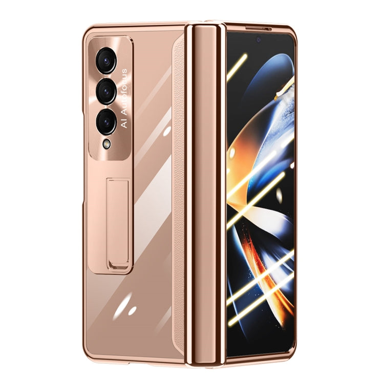 For Samsung Galaxy Z Fold4 Full Body Electroplating Hinge Phone Case(Gold) - Galaxy Z Fold4 5G Cases by buy2fix | Online Shopping UK | buy2fix
