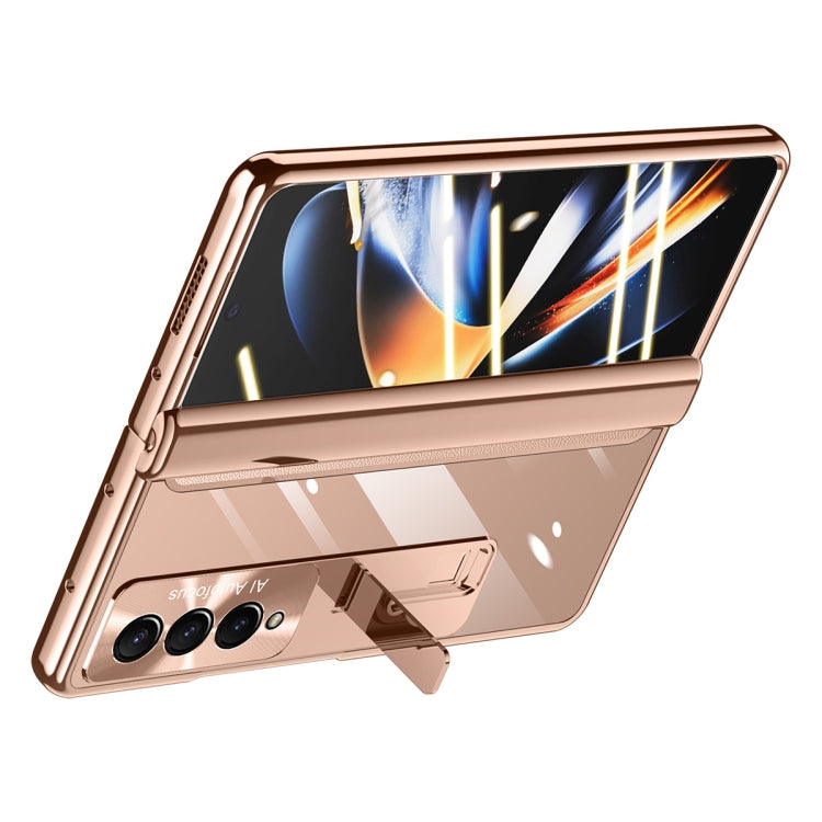 For Samsung Galaxy Z Fold4 Full Body Electroplating Hinge Phone Case(Gold) - Galaxy Z Fold4 5G Cases by buy2fix | Online Shopping UK | buy2fix