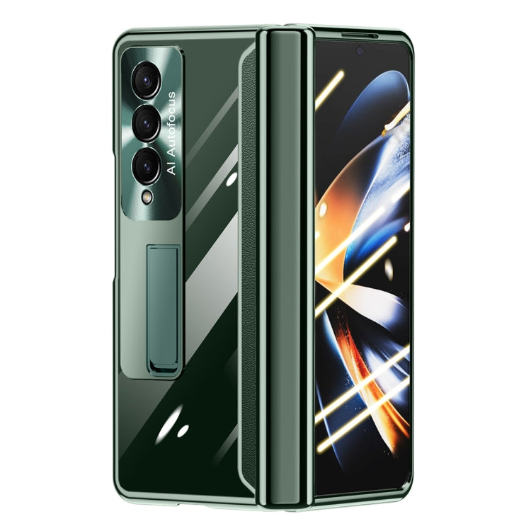 For Samsung Galaxy Z Fold4 Full Body Electroplating Hinge Phone Case(Green) - Galaxy Z Fold4 5G Cases by buy2fix | Online Shopping UK | buy2fix