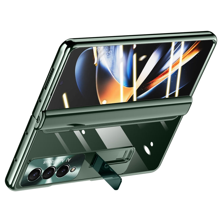 For Samsung Galaxy Z Fold4 Full Body Electroplating Hinge Phone Case(Green) - Galaxy Z Fold4 5G Cases by buy2fix | Online Shopping UK | buy2fix