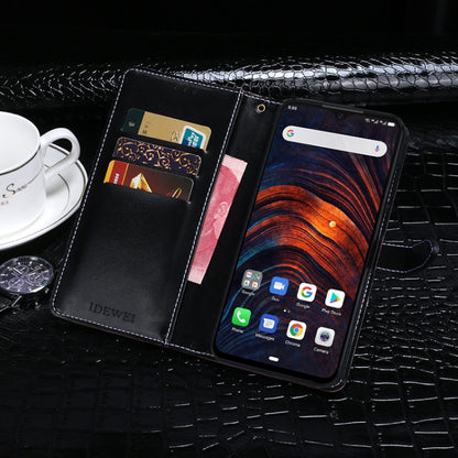 For Ulefone Armor 7 idewei Crocodile Texture Horizontal Flip Leather Case with Holder & Card Slots & Wallet(Black) - Ulefone Cases by idewei | Online Shopping UK | buy2fix