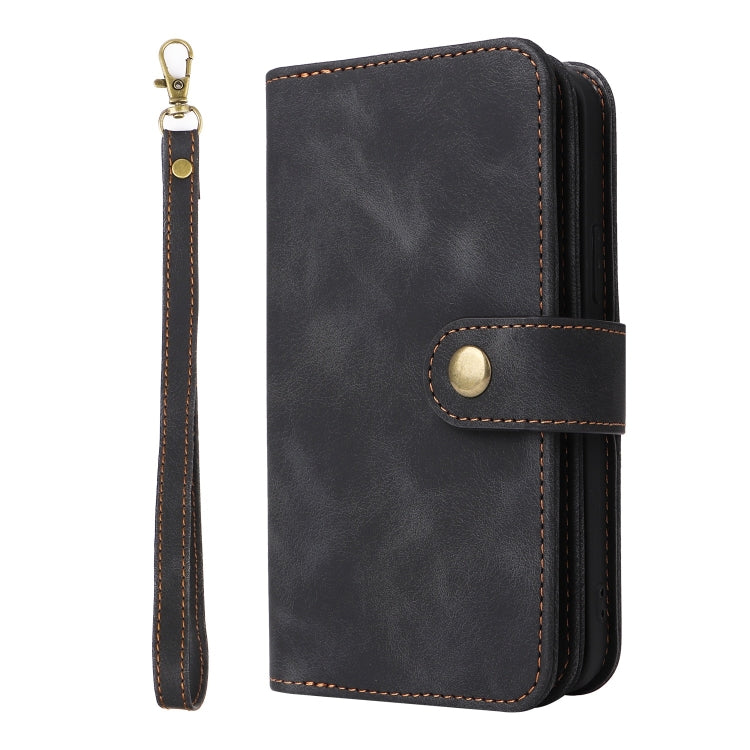 For iPhone SE 2022 / SE 2020 / 8 / 7 Multifunctional Card Slot Zipper Wallet Leather Phone Case(Black) - iPhone SE 2022 / 2020 / 8 / 7 Cases by buy2fix | Online Shopping UK | buy2fix